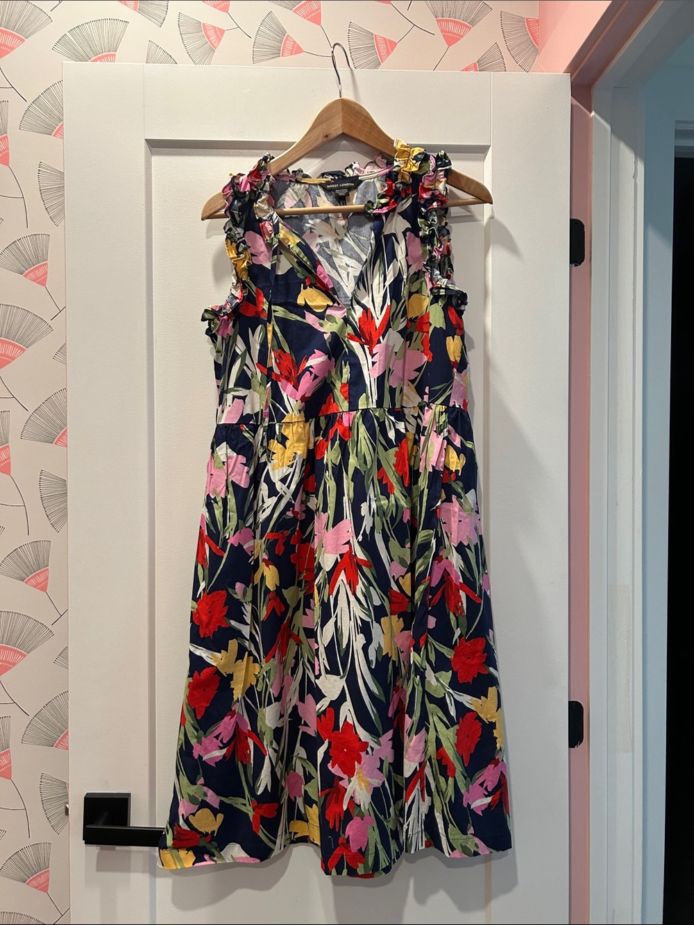 Maggy London Floral Dress with Ruffle Detail